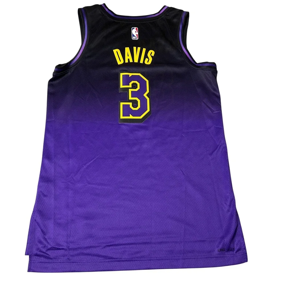 NEW Nike Lakers Anthony Davis‎ Jersey Mens S LakeShow #3 City Edition Swingman